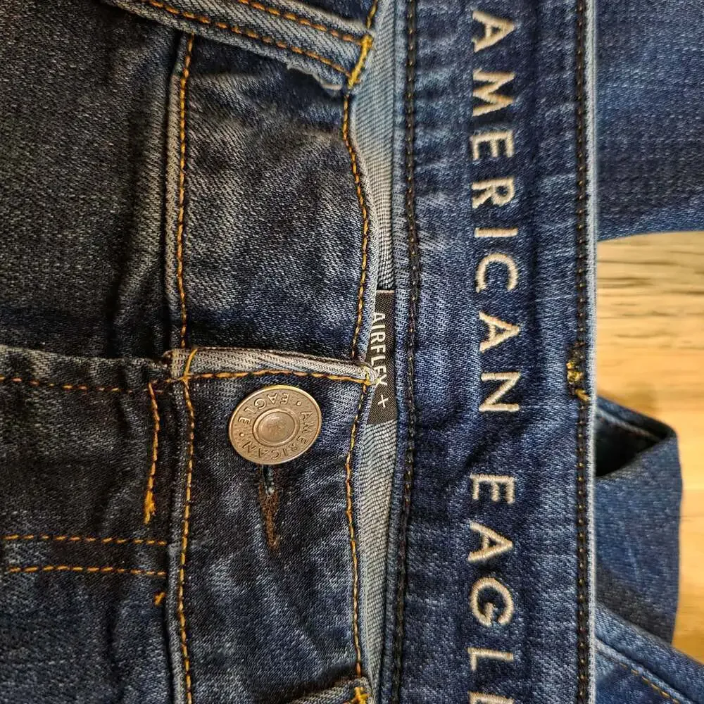 American Eagle AirFlex+ Patched Skinny Jean 34×30